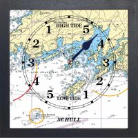 schull tide clock with nautical chart