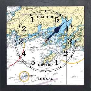 schull tide clock with nautical chart