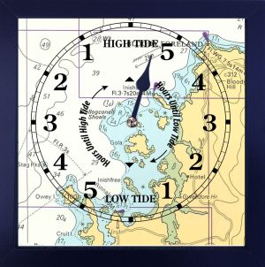 This elegant framed Admiralty nautical chart shows the islands of Gola, Owey and also Bloody Foreland