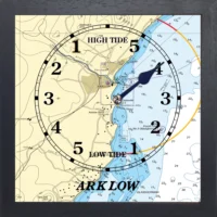 ARKLOW TIDE CLOCK BLACK WOODEN FRAME