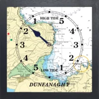 DUNFANAGHY TIDE CLOCK BLACK WOODEN FRAME