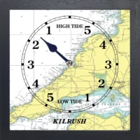 KILRUSH TIDE CLOCK BLACK WOODEN FRAME