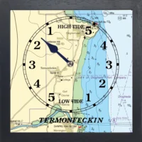 TERMONFECKIN TIDE CLOCK BLACK wooden frame